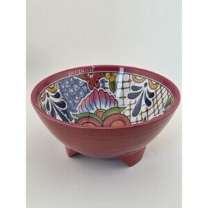 Prepara Taco Party Bowl Red Multi Color Pattern Melamine